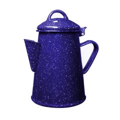 Nostalgische Kaffeekanne / Emaillekanne 1,2 L Blau