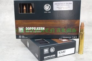 RWS Doppelkern 9,3x62 225gr. 14,6g 20 Stück 2118165