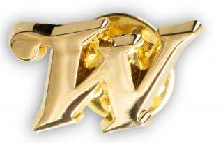 BROWNING "give away" WINCHESTER PIN / Ansteckpin Hutnadel ... Winchester LOGO Gold- Messingfarben !