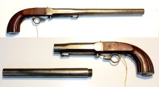 ungewöhnliche Unterhammer-Pistole, Perkussion