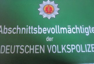 Blechschild 20x30 cm Abschnittsbevollmächtigter der Volkspolizei