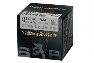 Sellier & Bellot .223Rem. FMJ BT 3,6g/55gr. 100 Patronen