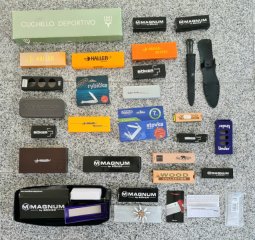Sammlung an div. Messerverpackungen (Original-Verpackungen) von HALLER, BÖKER, MIKOV, MAGNUM etc. !