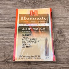 100 Geschosse Hornady .264 153 gr A-TIP Match