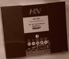500 H&N .38(.357) - 158 - RN - verkupfert-HIGH-SPEED - 500er Box -