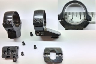EAW Schwenkmontage Oberteile Unterteile 25,4mm ohne Wulst komplett Ringe für M98 mit Schrauben