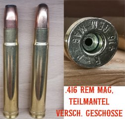 .416 REM Mag, Teilmantel, Deko-Patrone