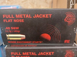 Munition .40S&W Full Metall Jacket Flat Nose