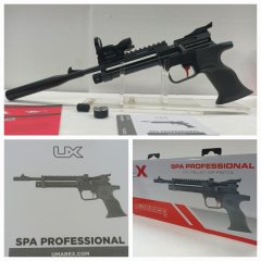>!< **** UX SPA Professional **** KAL. 4,5 **** Luftpistole NEU + Schalldämpfer + RedDot **** >!<