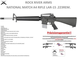Rock River Arms AR 15 A4 National Match .223Rem. Colt M16 Schmeisser, OA Neu