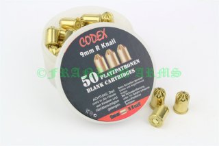 Codex 9mm R.K. 50 Stück Platzpatronen 47882000