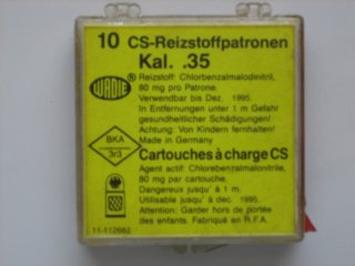 ** 10 Stk. CS-Reizstoff-Patronen - WADIE - Cal. .35 **