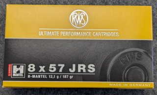 20x RWS H-Mantel 8x57iRS 12,1g / 187gr