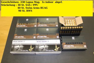 160 Hülsen .338 Lapua Mag.