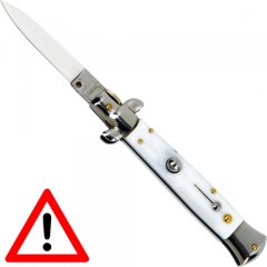 Springmesser STILETTO weiß / VERKAUF NUR AN BERECHTIGTE