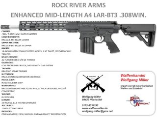 AR10 Enhanced Mid-Length A4 LAR-BT3 Rock River Arms .308Win. Kein Schmeisser, Oberland, Hera, Colt