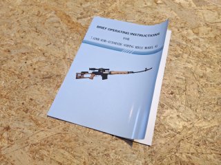 Bedienungsanleitung Dragunov SWD SSG85 in englischer Sprache Instruktion