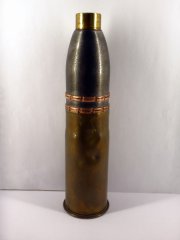 Französische 37mm / 3,7cm Patrone Mod. 1885 mit Sprenggranate Mod. 1888 + Schneider Zünder