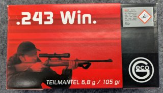 100x Geco .243Win Teilmantel 6,8g / 105gr