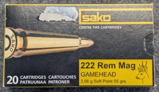 60x SAKO .222 Rem Mag 3,56g / 55gr