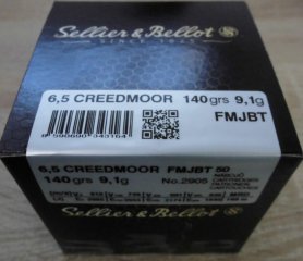Munition S&B 6,5 Creedmoor VM 140gr