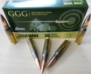 Munition GGG 308win 168gr SMK Sierra