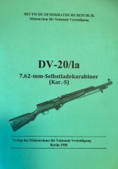 Nachdruck NVA Dienstvorschrift in deutsch Simonov Simonow SKS Gewehr DDR 7,62
