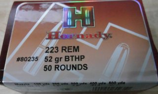 Munition HORNADY 223rem HPBT Match