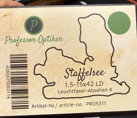 Professor Optik 1,5-15x42 Weltneuheit großes Sehfeld Glasfaserabsehen TOP PREIS LEISTUNG VERSAND INK