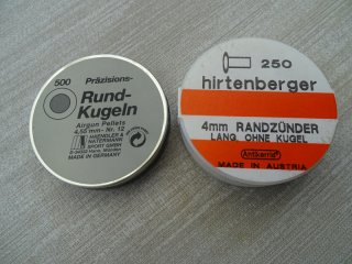 Hirtenberger RANDZÜNDER 4mm lang ohne Kugel, für Zimmerstutzen