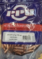 .270-.277/150 grs SP Teilmantel #B-027# PPU Geschosse 100 stk #SSZ Berka