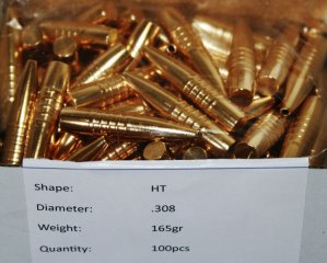 100 x L.O.S. LOS CERKNO HT HUNTER TACTICAL Bleifrei Jagd Geschosse .308 .300 Win. 165gr 10,69g Solid