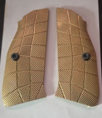 Lok Grips - Palm Swell GridLOK Thin Grips Shadow 2 (Brass), texture Aggressive