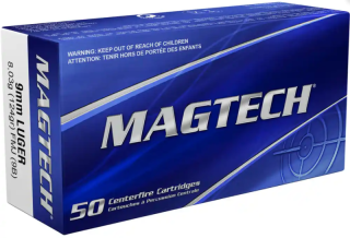Magtech 9 mm Luger Vollmantel 8,0g/124grs. - 1000 Schuss