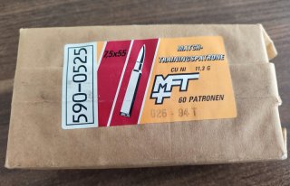 7,5x55 60 Patronen 7,5 swiss