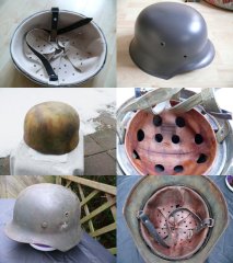 Stahlhelm M38 M35 M40 M42 aus neu mach alt