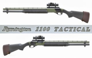 REMINGTON Mod. 1100 TACTICAL OD Green SL - Flinte / SLF im Kal. 12/70 mit HAKKO Red Dot