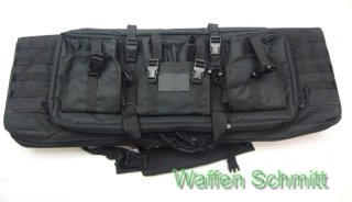 Doppelfutteral Cordura schwarz mit Außentaschen. 95cm x 32cm x 10cm!!!