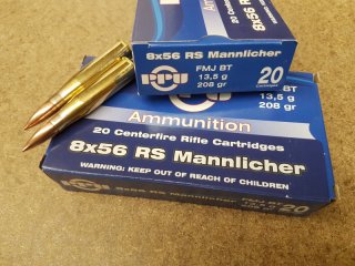 8x56 RS Mannlicher/208grs A-384 FMJBT PPU 20 Stk. #SSZ Berka