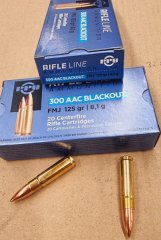 .300 Blackout 125grs FMJ PPU 100 Stk.A-636 # #SSZ Berka