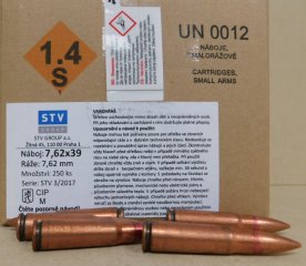 7,62x39 Surplus Munition von STV verkupfert Stahlhülse 1000 Stk. #SSZ Berka