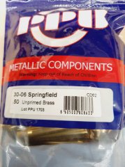 .30-06 Springfield Boxer-Hülsen PPU C-062 50 stk. # SSZ Berka