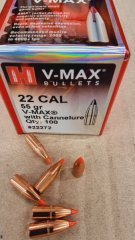 .22/.224-55grs V-Max Hornady Geschosse 100 Stk. No. 22272 # SSZ Berka