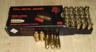 50 Deko Dekopatronen GECO 9mm Para / 9X19 / 9mm Vollmantel Original Hülsen u. Originalverpackung