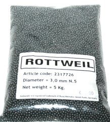 5kg ROTTWEIL Bleischrot Jagdschrot Beutel zum Wiederladen von Schrotpatronen 3,0mm No.5 #5 Größe 5