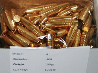 100 x L.O.S. LOS CERKNO H HUNTER "Großwild" Bleifrei Jagd Geschosse .308 Win. .30-06 155gr 10g Solid