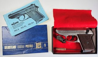 original RÖHM, OVP, RG 9 (matt vernickelt), 8mm Knall