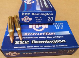 .222Remington/55grs. FMJBT PPU A-203 100 stk. # SSZ Berka
