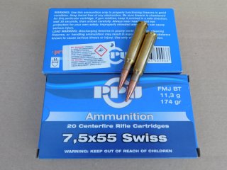 7,5x55/174grs. PPU Swiss FMJBT 500 Stk. A-345 # SSZ Berka