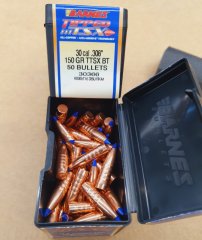 .30-.308/150grs Barnes TTSX No.30366 bleifreie Geschosse 50 Stk.